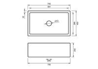 April Special - English Farmhouse Kitchen Sink - 755 * 450 x 250mm