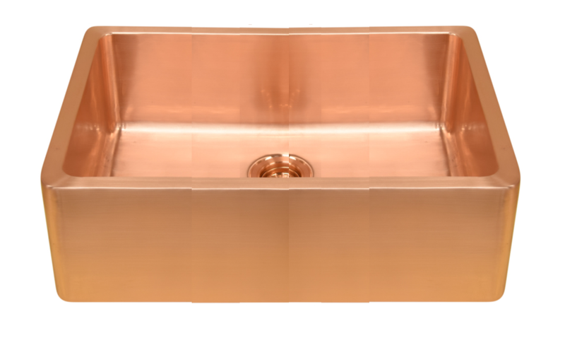 Shiny Copper Belfast Sink - 838 mm