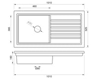 Soho 1.0 - Ceramic Kitchen Sink & Drain Board