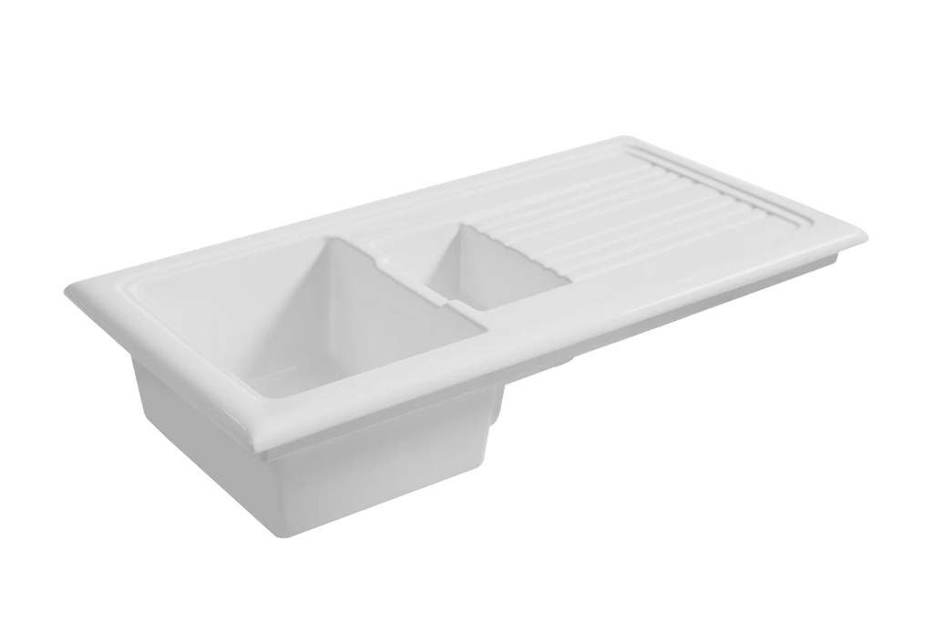 Soho 1.5 - Ceramic Kitchen Sink 1.5 Bowl And Drain Board