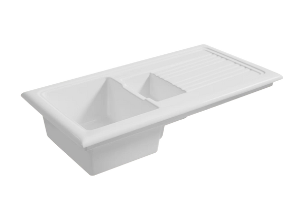 Soho 1.5 - Ceramic Kitchen Sink 1.5 Bowl And Drain Board
