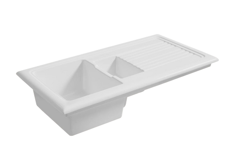 Soho 1.5 - Ceramic Kitchen Sink 1.5 Bowl And Drain Board