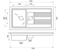 Soho 1.5 - Ceramic Kitchen Sink 1.5 Bowl And Drain Board