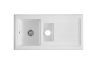 Soho 1.5 - Ceramic Kitchen Sink 1.5 Bowl And Drain Board