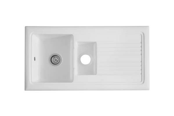Soho 1.5 - Ceramic Kitchen Sink 1.5 Bowl And Drain Board