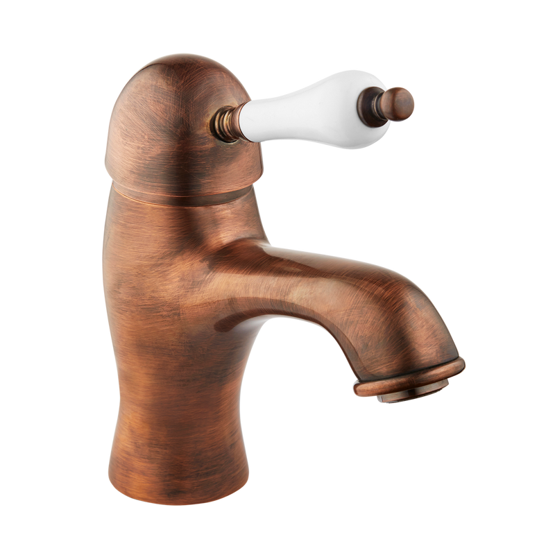 English Bathroom Tap - Metal Lever - Chrome / Metal Lever