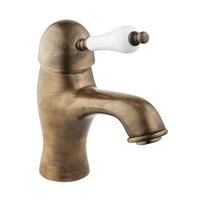 English Bathroom Tap - Metal Lever - Chrome / Metal Lever