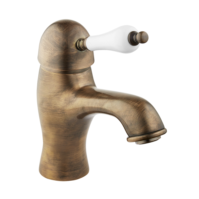 English Bathroom Tap - Metal Lever - Chrome / Metal Lever