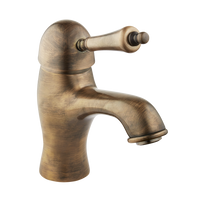 English Bathroom Tap - Metal Lever - Chrome / Metal Lever