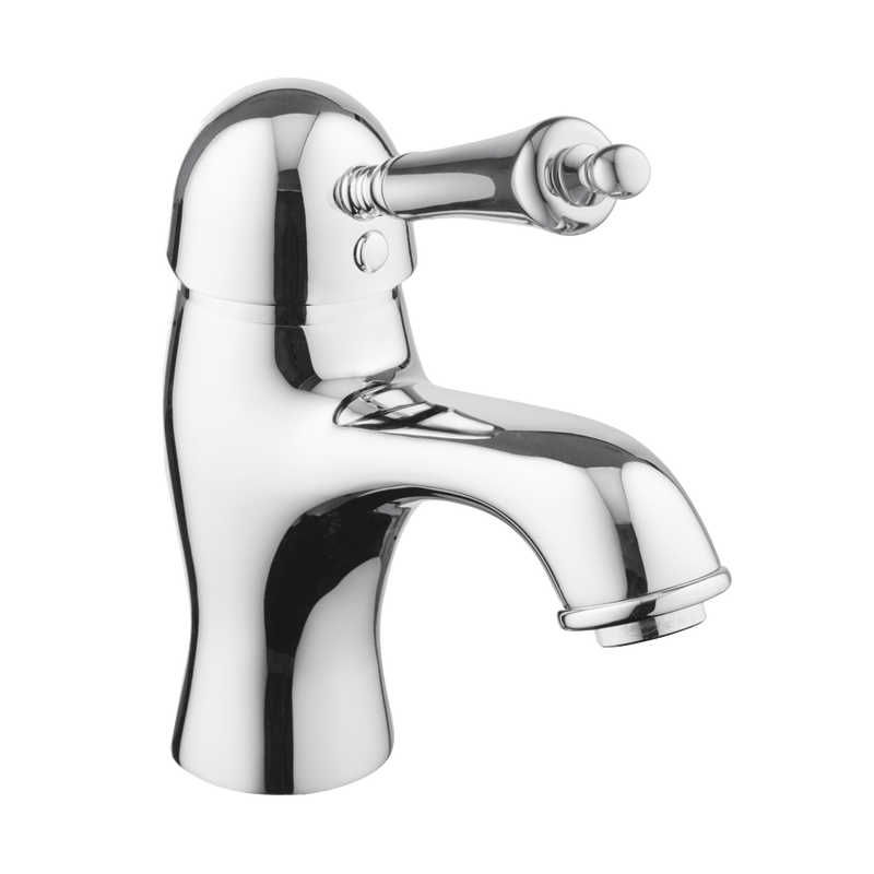 English Bathroom Tap - Metal Lever - Chrome / Metal Lever