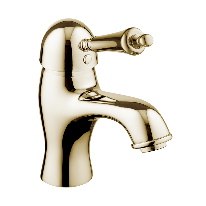 English Bathroom Tap - Metal Lever - Chrome / Metal Lever