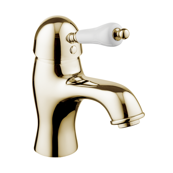 English Bathroom Tap - Metal Lever - Chrome / Metal Lever