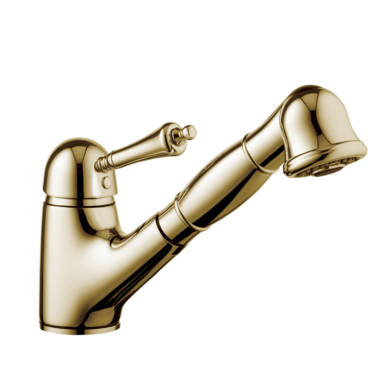 Traditional Kitchen Sink Mixer with Extendable Vegie Sprayer - Metal