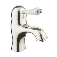 English Bathroom Tap - Metal Lever - Chrome / Metal Lever